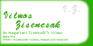 vilmos zisencsak business card